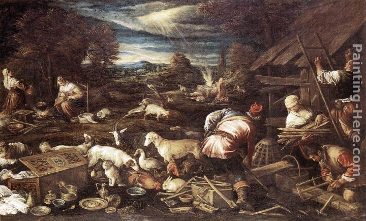Noah's Sacrifice painting - Jacopo Bassano Noah's Sacrifice art painting